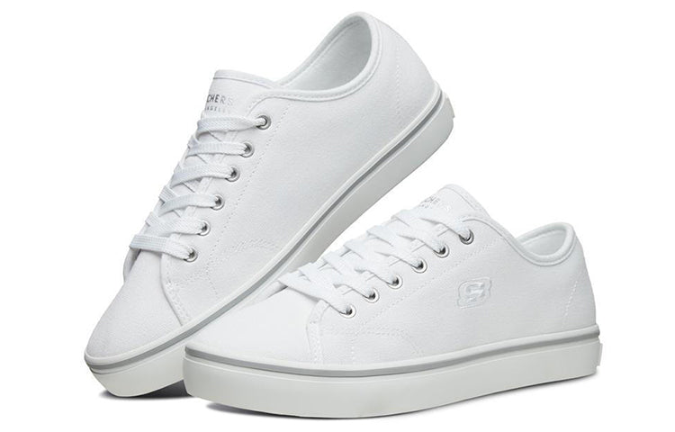 (WMNS) Skechers Cupsole 1 Low-Top Canvas Shoes White 66666131-WHT