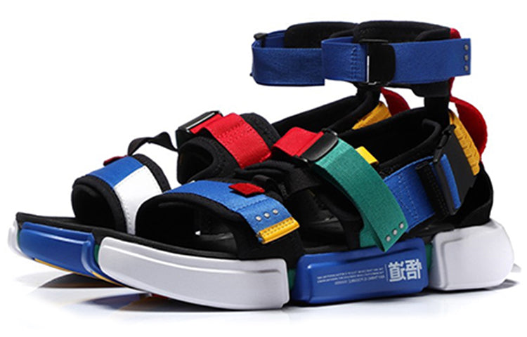 Li-Ning Paris Fashion Week Sandals 'Blue Red Yellow' AGBN079-3