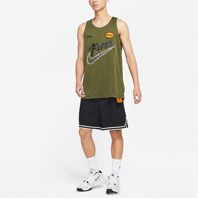 Men's Nike Sports Creative Printing Running Basketball Jersey/Vest Green DH6756-355