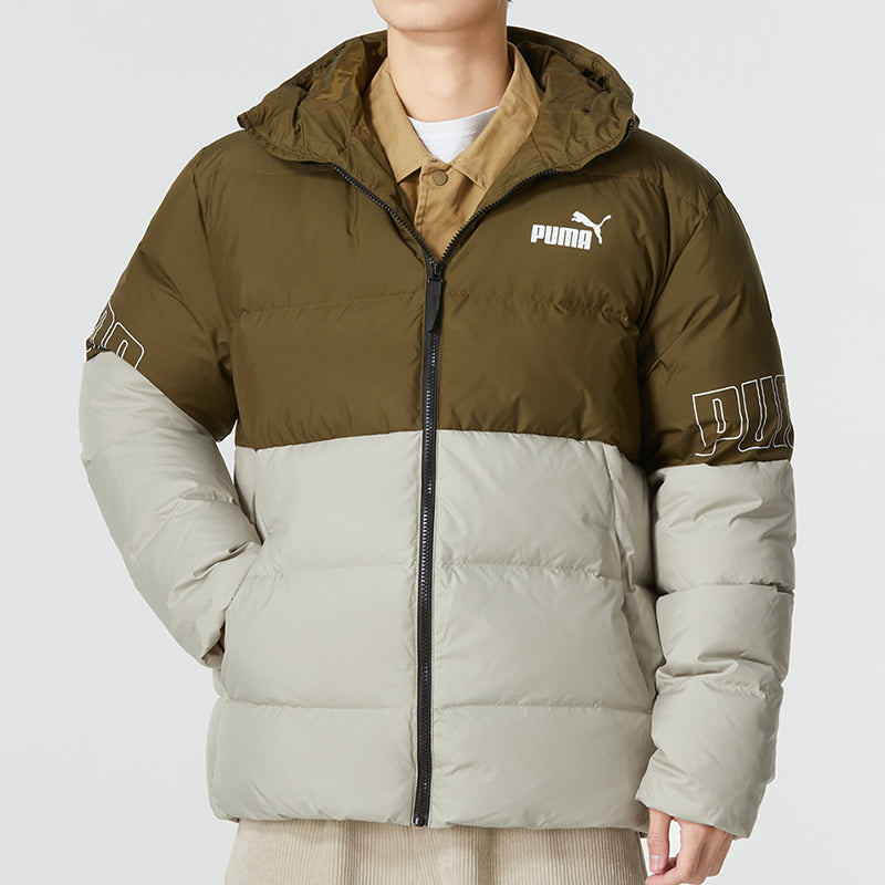 PUMA Power Down Hooded Jacket 'Olivegreen' 676032-68