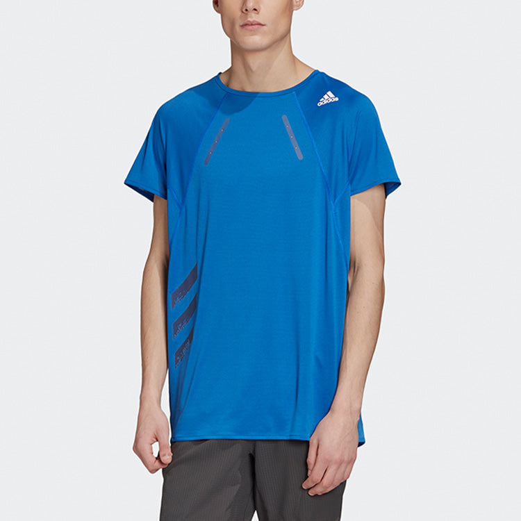 adidas HEAT.RDY TEE M Sports Short Sleeve Blue FK0739