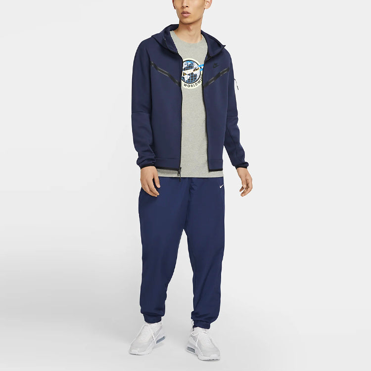 Nike Casual Sports Breathable Zipper Hooded Jacket Blue CU4489-410