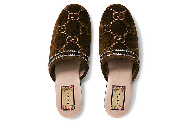 (WMNS) Gucci Double g Brown Slippers 512423-9JT70-2090