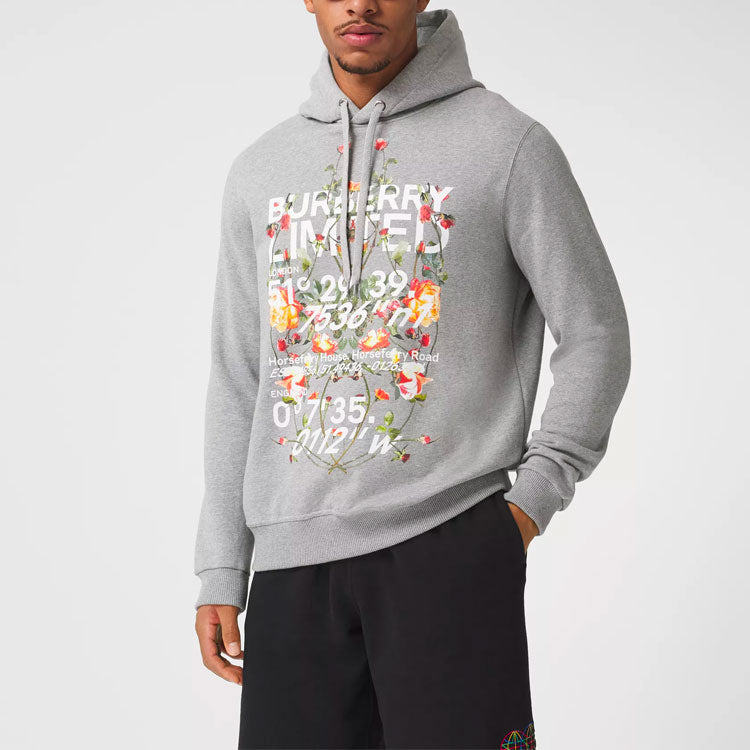 Men's Burberry SS21 Pullover hooded Printing light grey 80375421