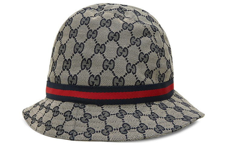 (PS) Gucci GG Canvas Fedora With Web 'Beige Blue' 411790-4HD09-2168