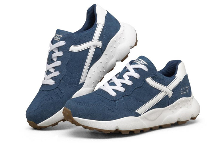 (WMNS) Skechers Bobs Gosan Running Shoes Blue/White/Brown 117139-BLU