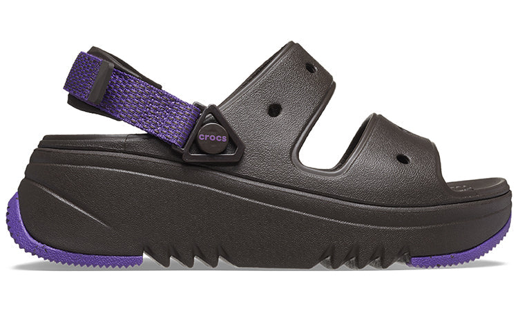 (WMNS) Crocs Hiker Xscape Sandal 'Espresso Neon Purple' 208181-2A0