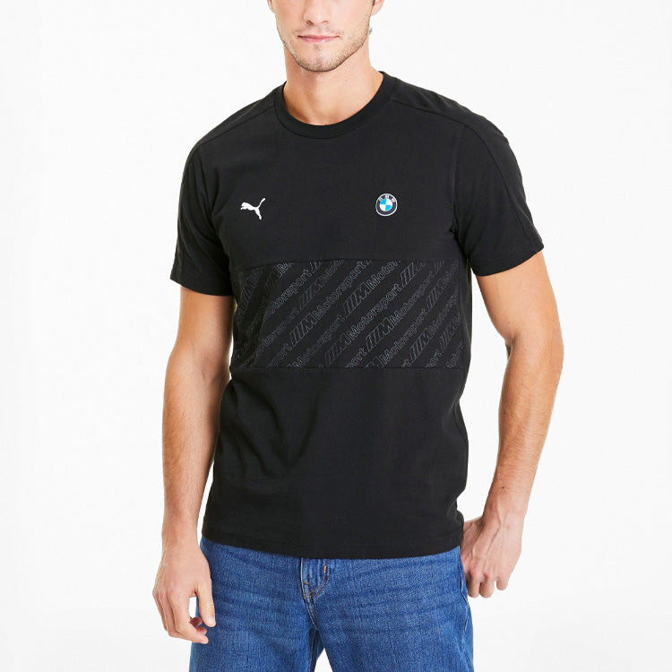 PUMA x BMW Motorsport T7 T-Shirt 'Black White' 596096-01