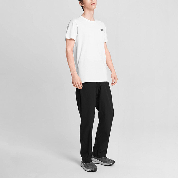 Men's THE NORTH FACE SS20 Geometry Pattern Logo Quick Dry Short Sleeve White 4998-FN4