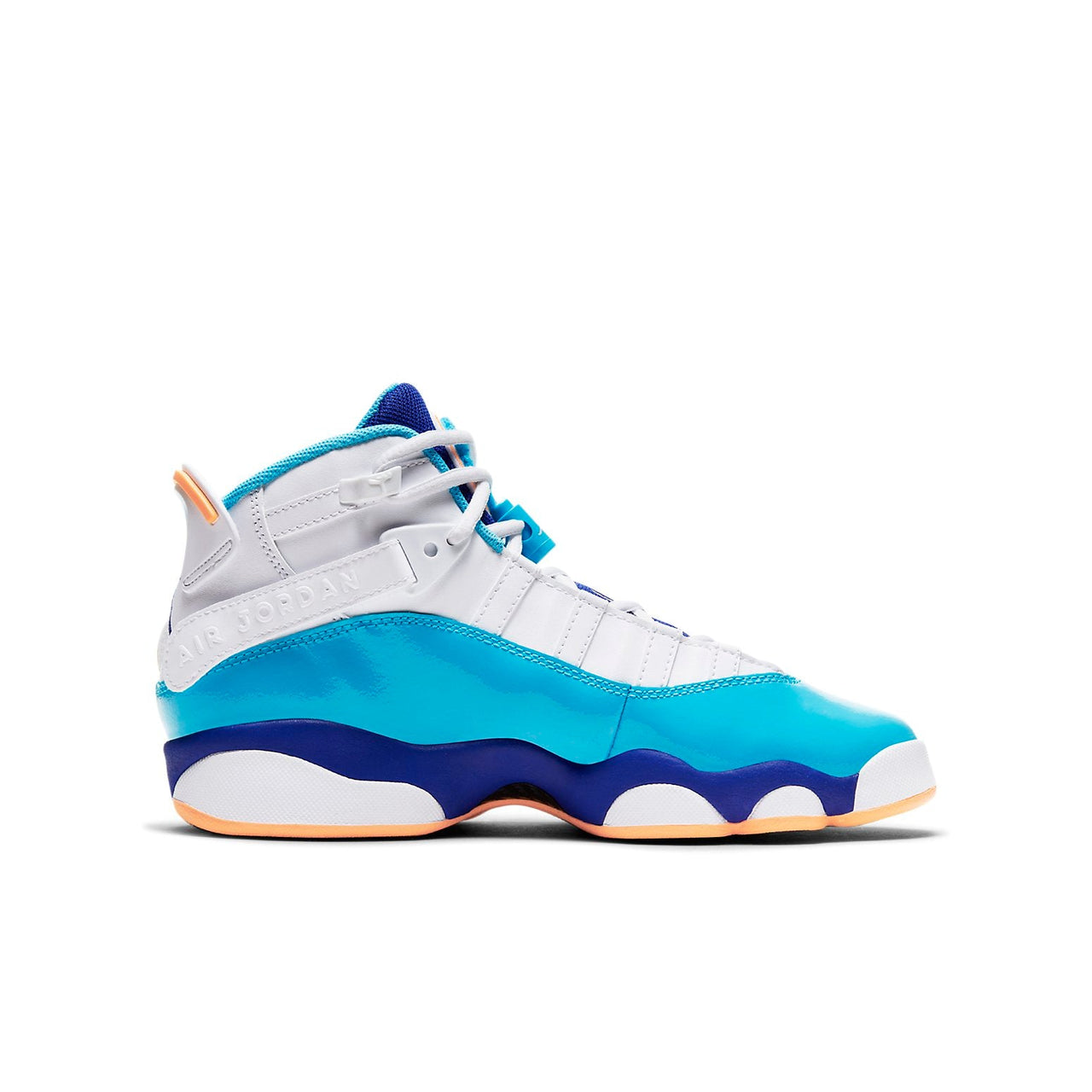 (GS) Air Jordan 6 Rings 'White Blue Orange' 323399-105