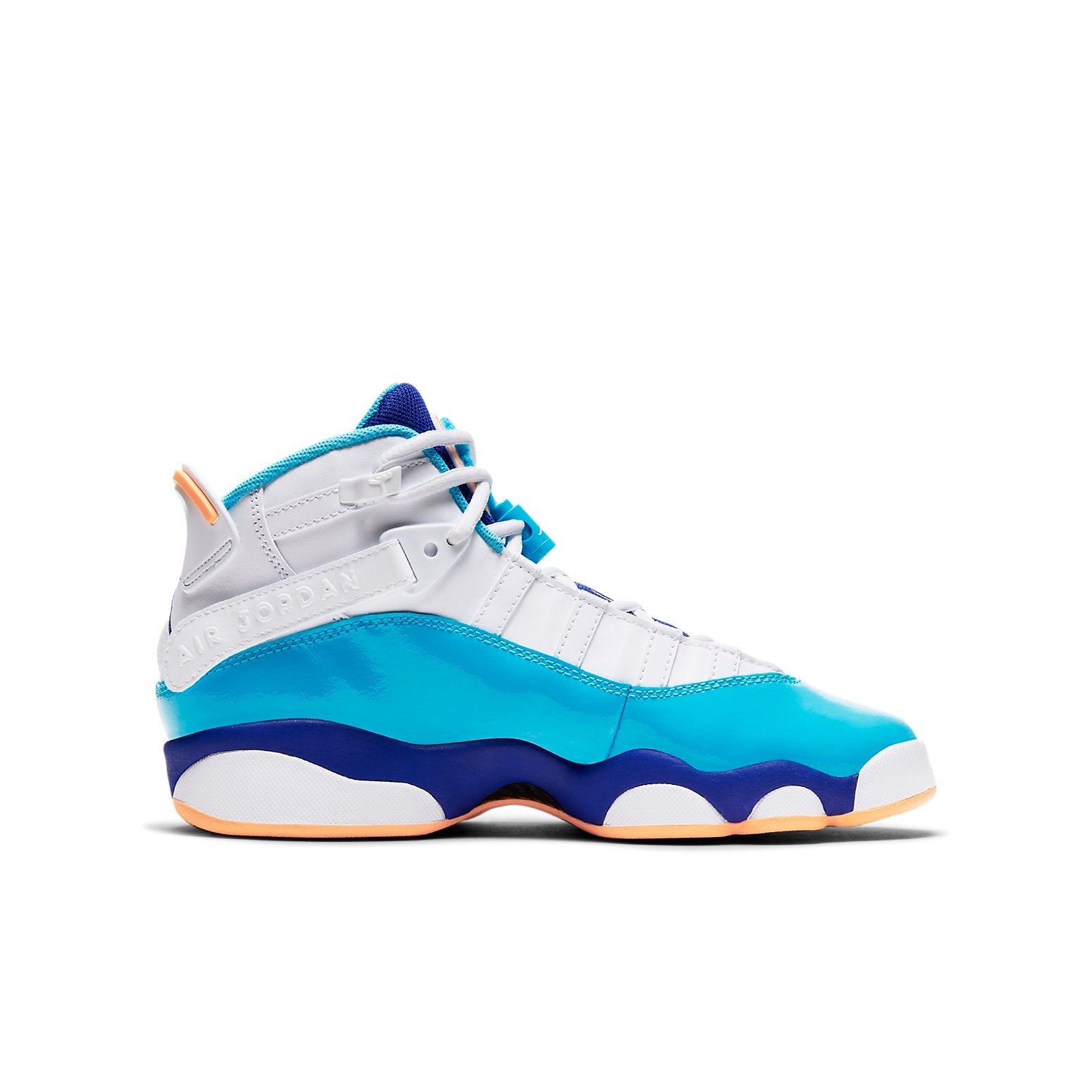 (GS) Air Jordan 6 Rings 'White Blue Orange' 323399-105