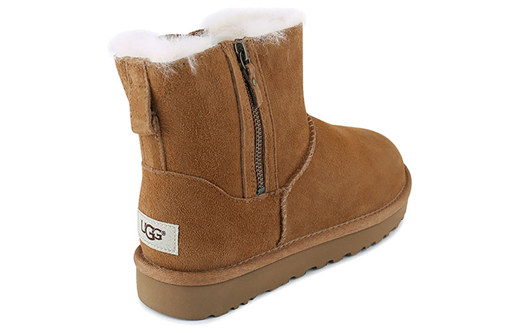 (WMNS) UGG Classic Mini Double Zip Zipper Brown 1018849-CHE