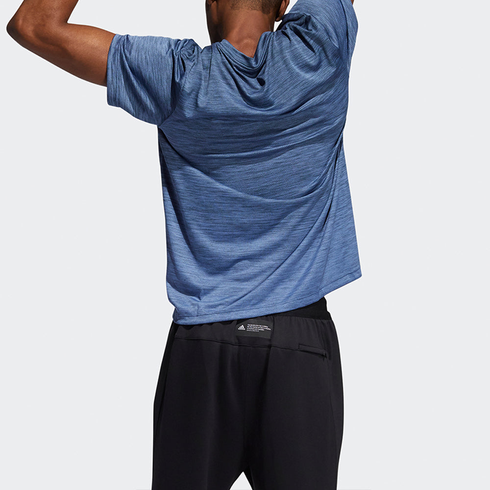 adidas MENS Gradient Tee Crew-neck Short Sleeve Blue GM0636