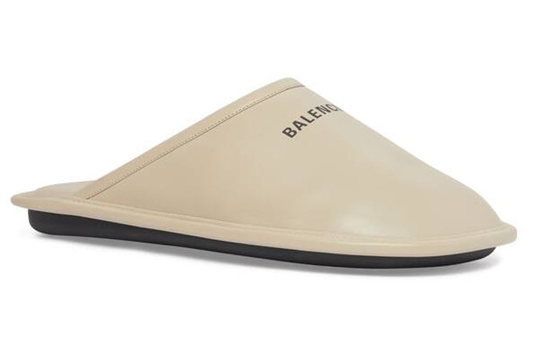 Balenciaga Calf Leather Home Slippers 'Beige' 736288WB7212010