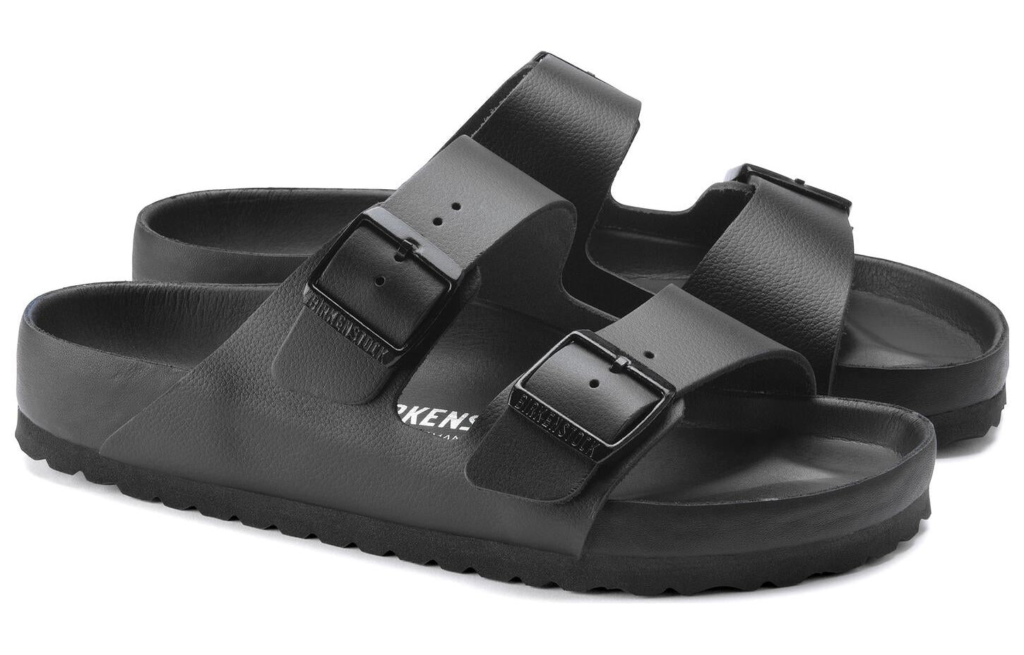 Birkenstock Arizona Natural Leather Sandals 'Black' 1022438