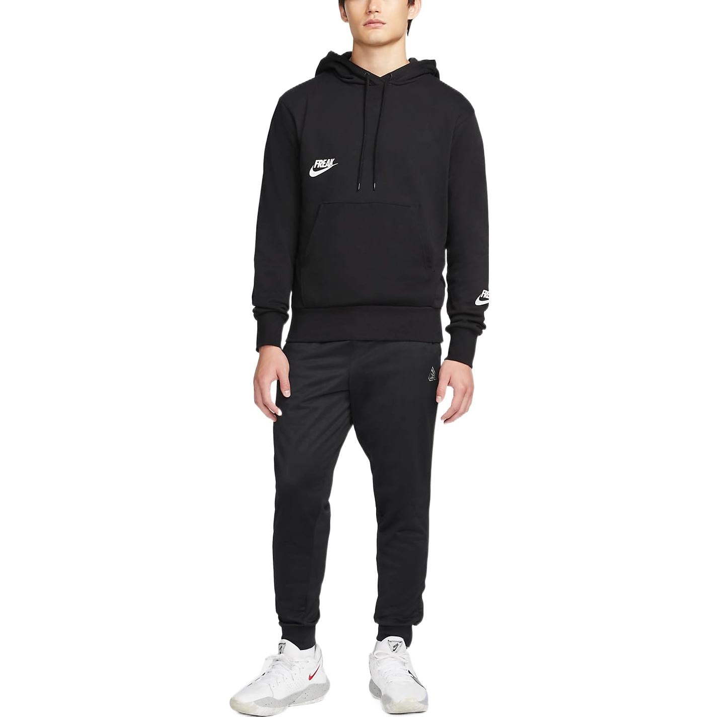 Men's Nike Logo Printing Drawstring Hooded Casual Black DQ5650-010
