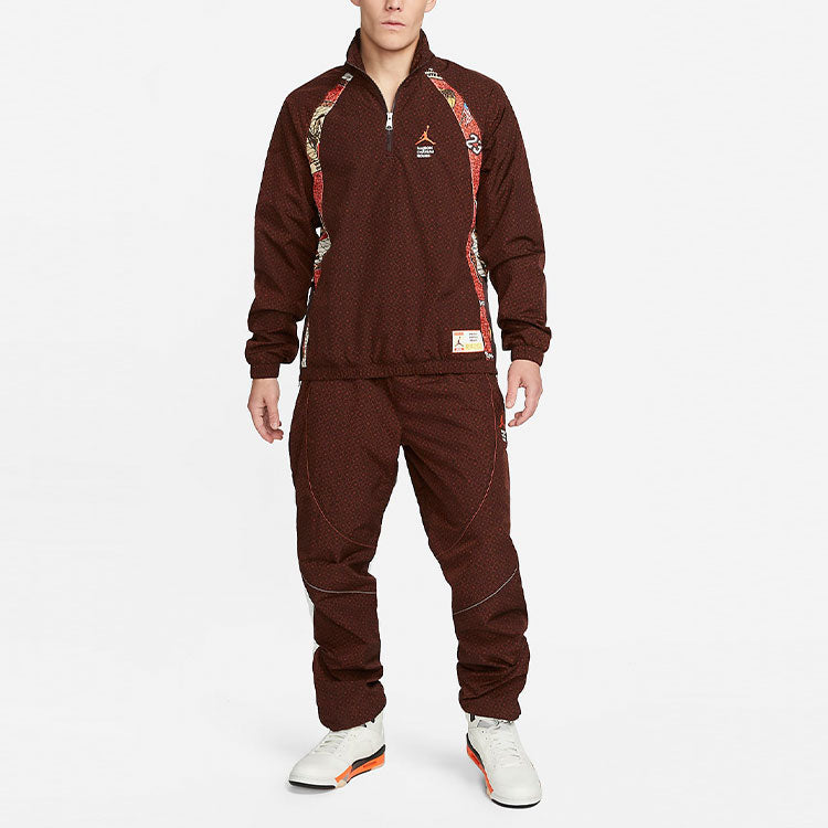 Air Jordan x Maison Chateau Rouge Crossover Half Zipper Pullover 'Burgundy Red Brown' DO4162-226