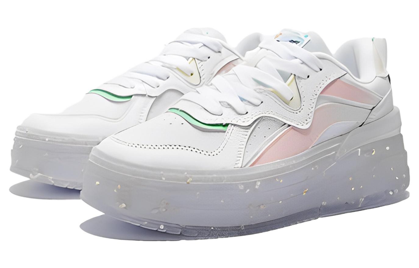 (WMNS) Li-Ning Platform Shoes 'White Pink' AGCS198-2