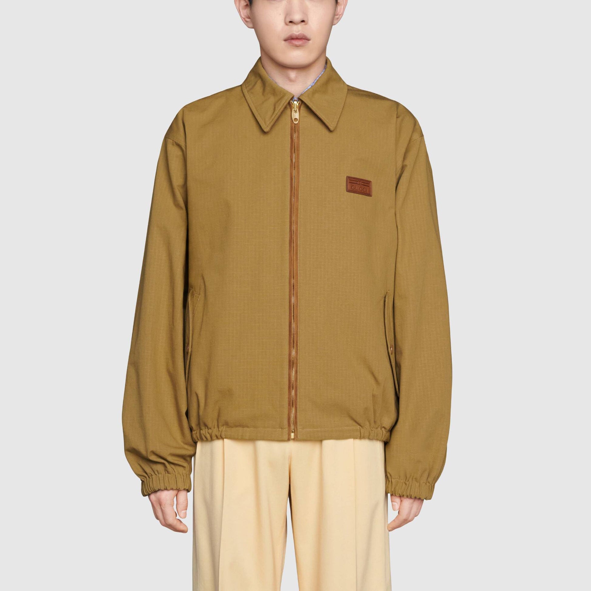 Men's Gucci FW21 Double Sided Retro GG Printing Jacket Light Brown 654842-Z8AN5-2109