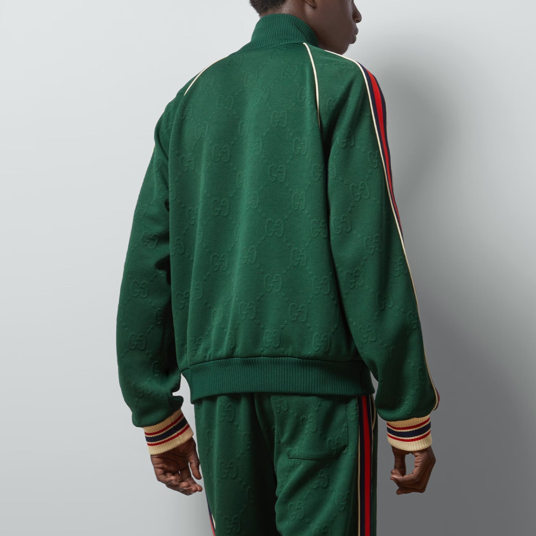 Gucci GG Jacquard Jersey Zip Jacket 'Green' 662270-XJDE9-3754