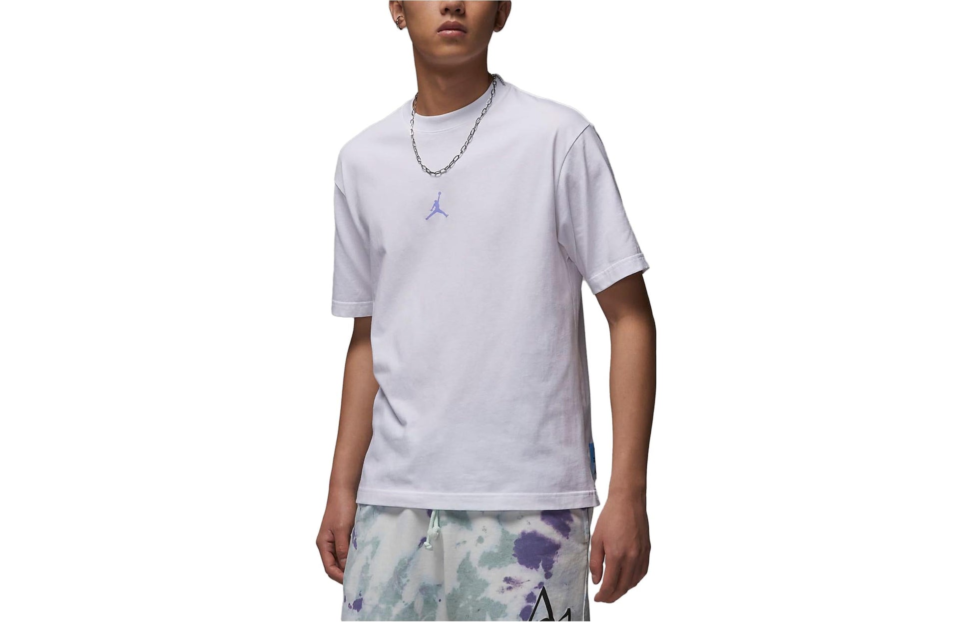Air Jordan Dongdan Logo T-Shirt 'White Purple' FD6555-100