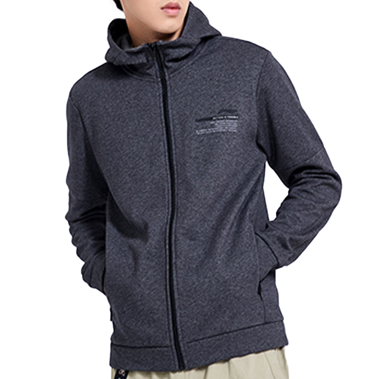 Li-Ning Logo Cardigan Jacket 'Dark Grey' AWDQ063-2