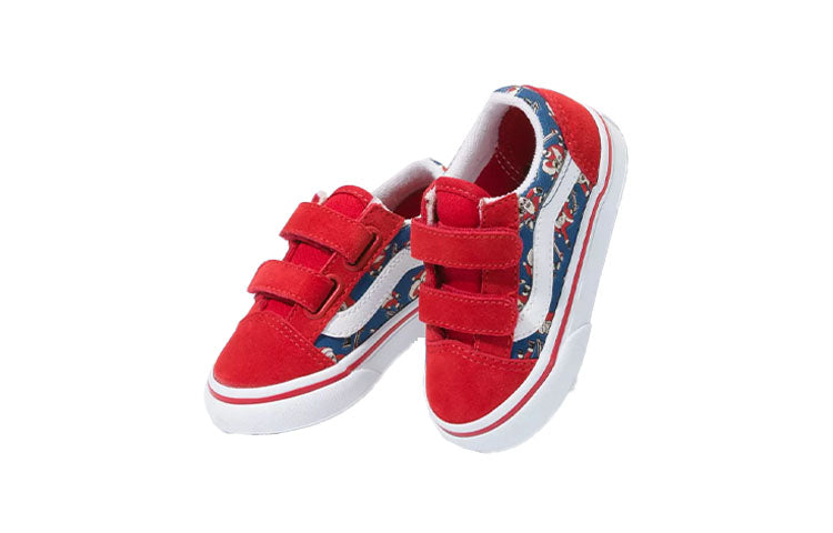 Vans Toddler Santa Shreds Old Skool Velcro 'Red Blue' VN000D3Y8BI