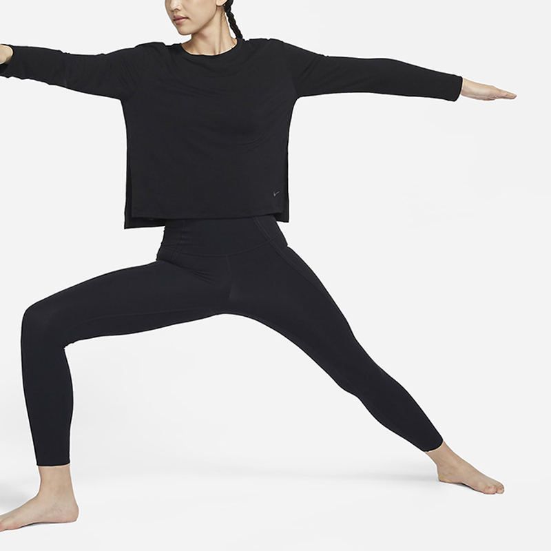 (WMNS) Nike Training Casual Sports Breathable Long Sleeves T-shirt Black DM7028-010