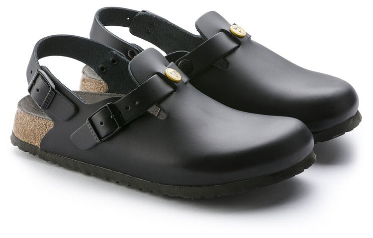 Birkenstock Tokio ESD Natural Leather Sandals 'Black' 0061400