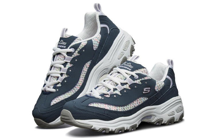 (WMNS) Skechers D'lites 1.0 Blue/White 13144-NVW