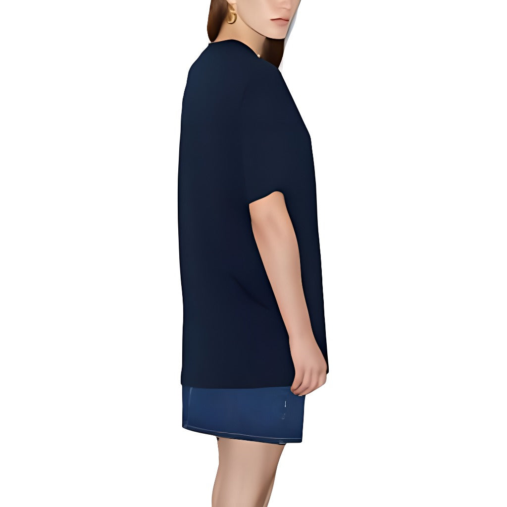 (WMNS) Gucci Cotton Jersey T-Shirt With Patch 'Navy' 776596-XJGHK-4215