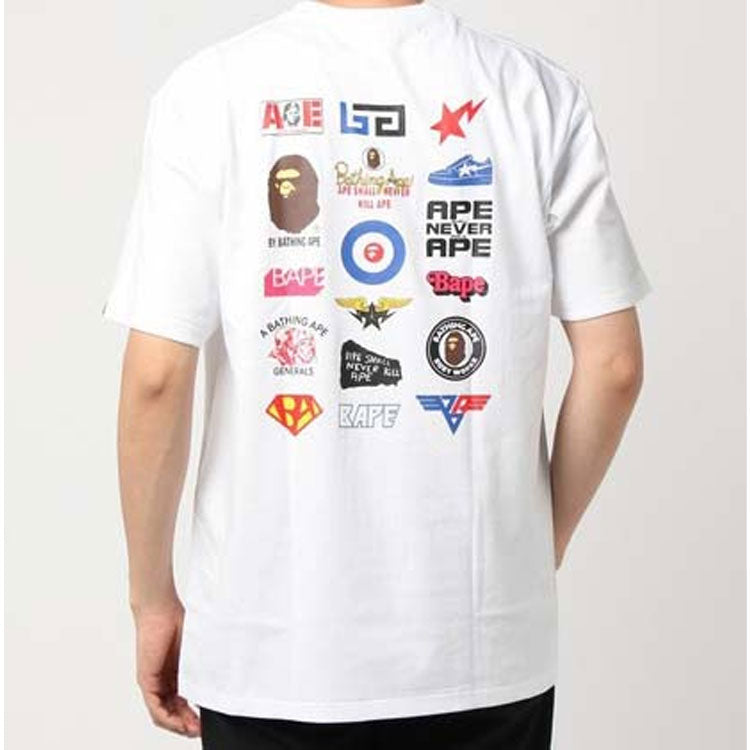 A Bathing Ape Multi Logo Tee 'White' BAPE-SS18-097