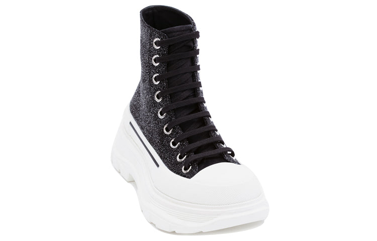 (WMNS) Alexander McQueen Tread Slick Boot 'Galaxy Black' 633900WHW571027