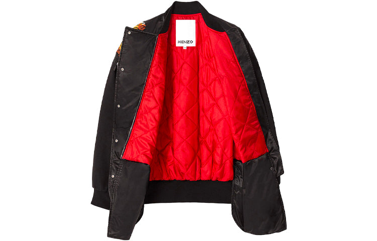 KENZO x Kansaiyamamoto Crossover SS21 TIGER Embroidered Aviator Black Jacket FB52BL1255KC-99