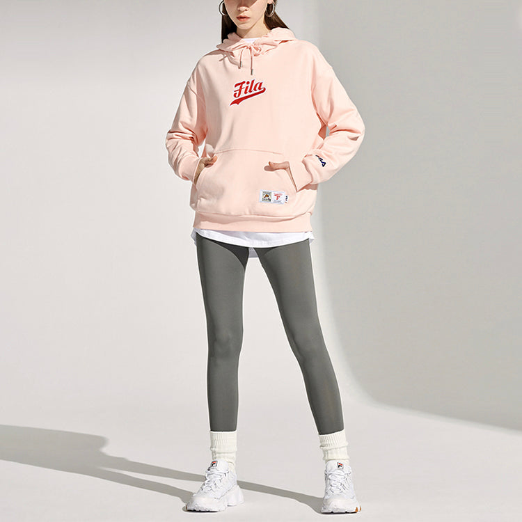 (WMNS) Fila FUSION Alphabet Drawstring Hoodie Pink T11W112204F-LP