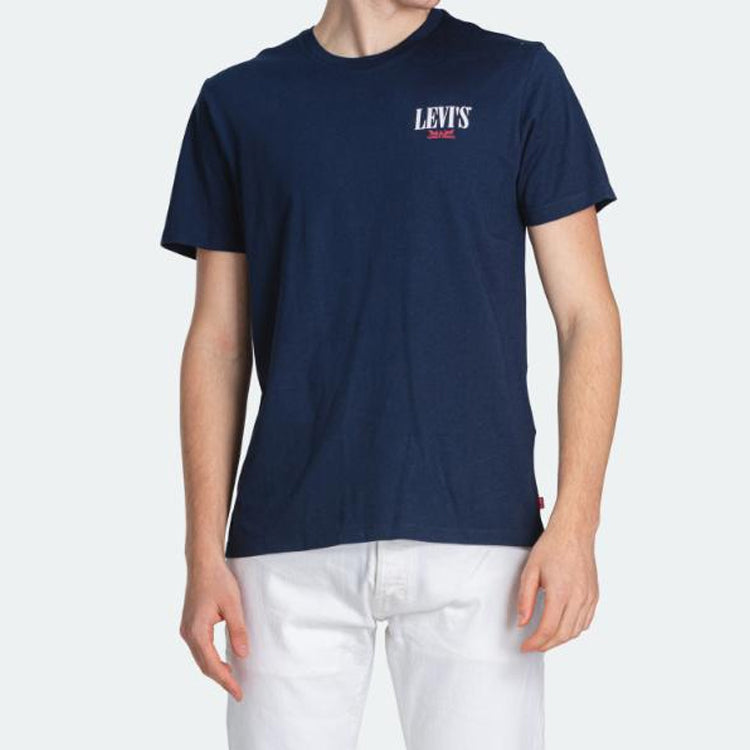 Men's Levis Chest Logo Short Sleeve Blue 22491-0653
