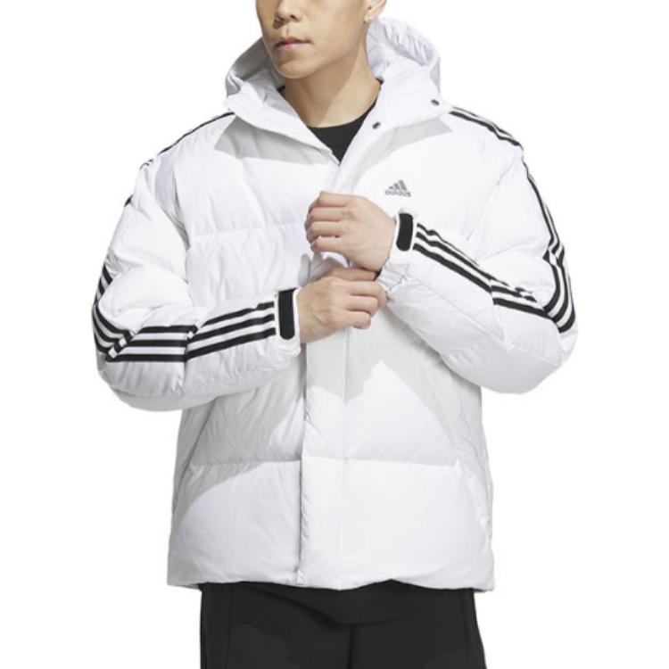 adidas 3-Stripes Puff Down Jackets 'White Black' IT8731