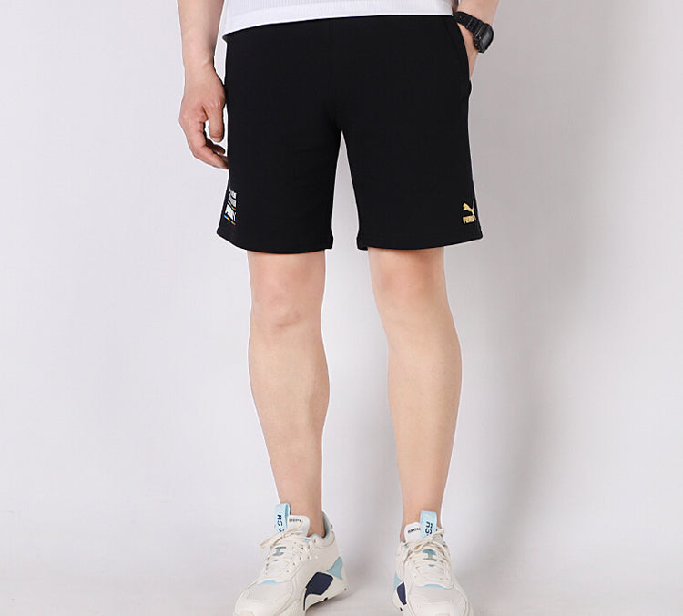 PUMA Tailored For Sport Worldhood Shorts 'Black White Orange' 599288-01