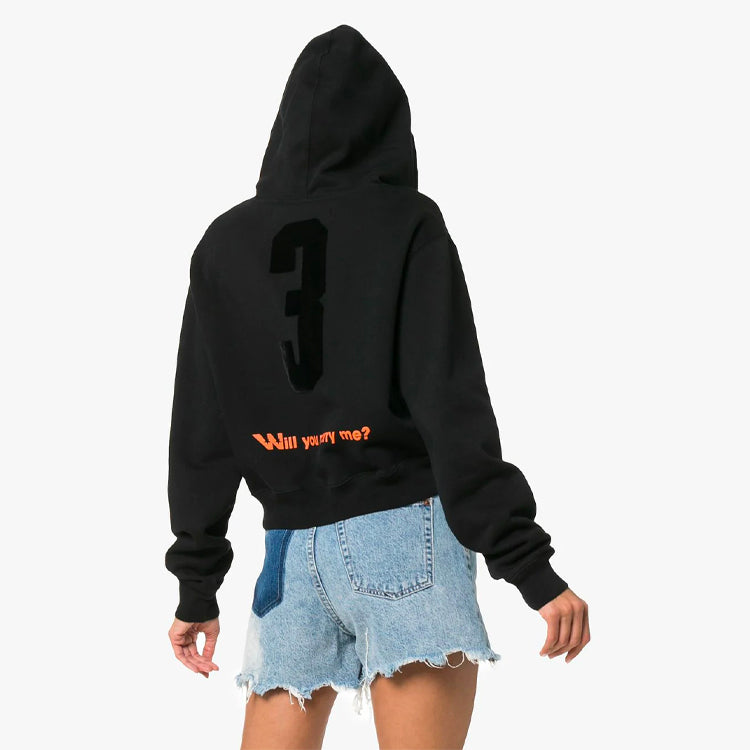(WMNS) Off-White Modern Obstacles Loose Cotton Black OWBB016F180030581010