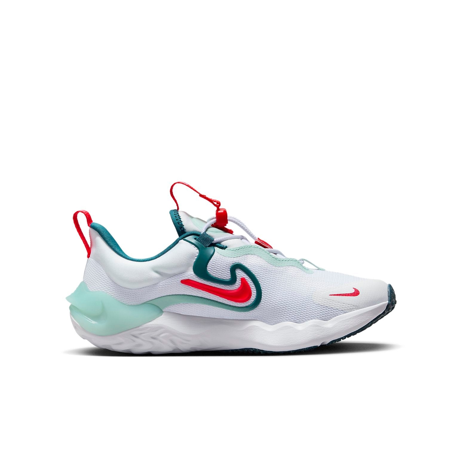 (GS) Nike Run Flow Running Shoes 'White Jade Ice Red' DR0472-101