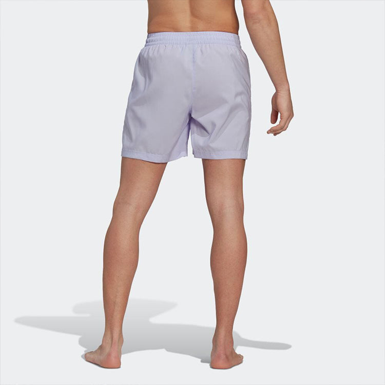 Men's adidas originals Solid Color Alphabet Printing Straight Shorts Japanese Version Purple HR7905