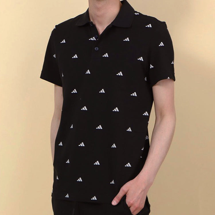 adidas Sports Short-sleeve POLO Shirt Men BlackWhite FT2802