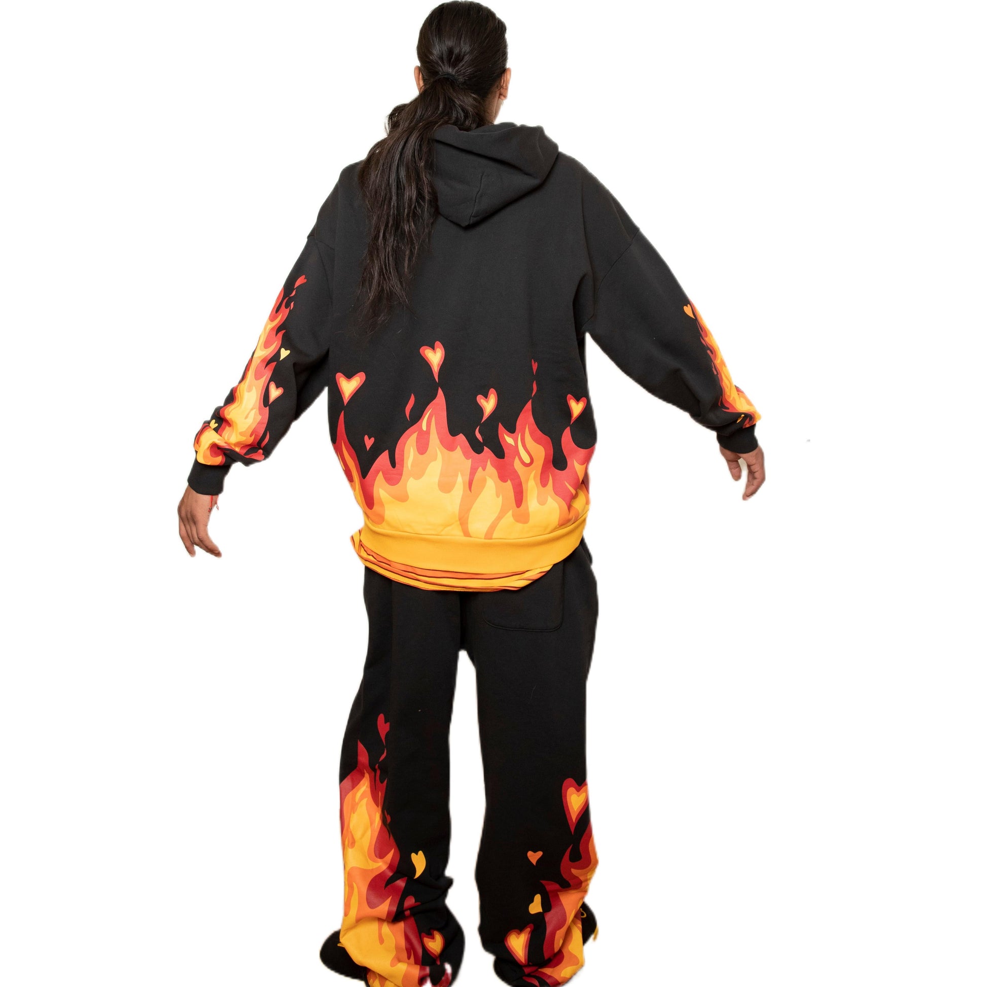 Drew House Fire Sweatpants 'Black' DR-FW22-425