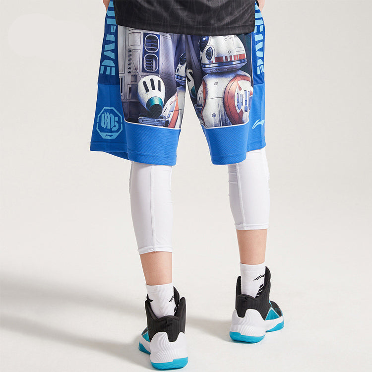Li-Ning x Star Wars BadFive Basketball Shorts 'Blue Multi' AAPQ241-4