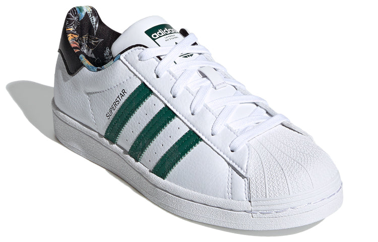 (WMNS) adidas originals Superstar 'Black White Green' FZ3630
