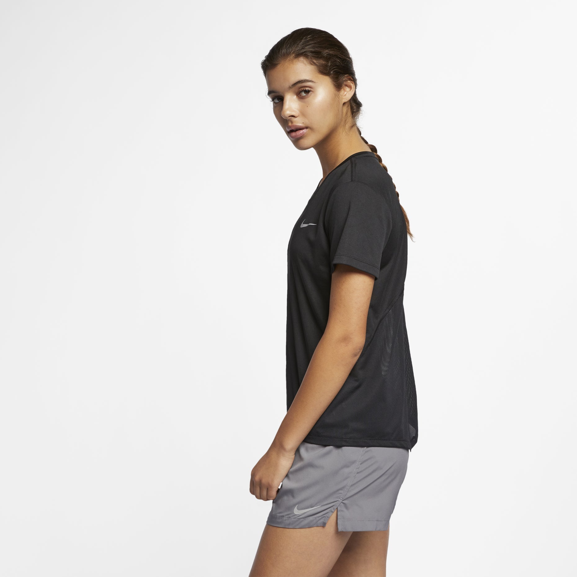 (WMNS) Nike Dri-FIT Sports Training Quick Dry Breathable Round Neck Short Sleeve Black T-Shirt AJ8122-010