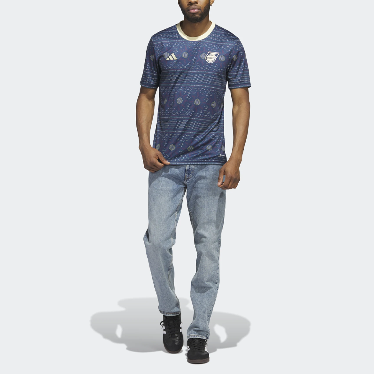 adidas Jamaica Tiro 23 Pre-Match Jersey Asia Sizing 'Collegiate Navy' HS5227