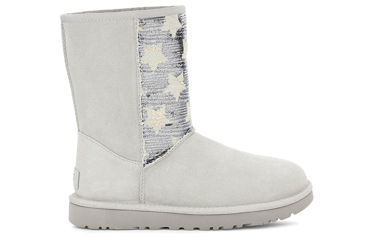 (WMNS) UGG Star Snow Boots Gray White 1111029-GRV