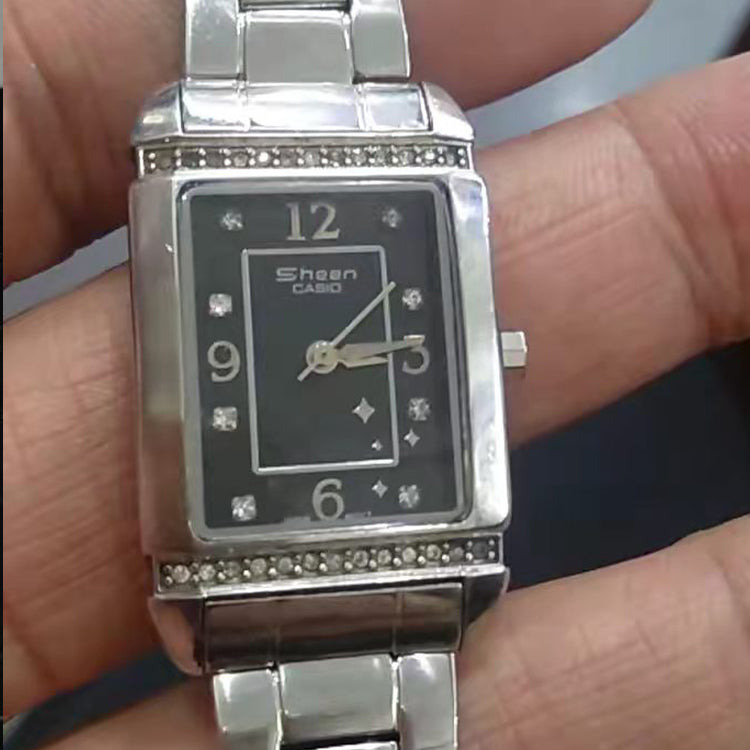 CASIO SHEEN Waterproof Silver/ Black Analog SHN-4016D-1A