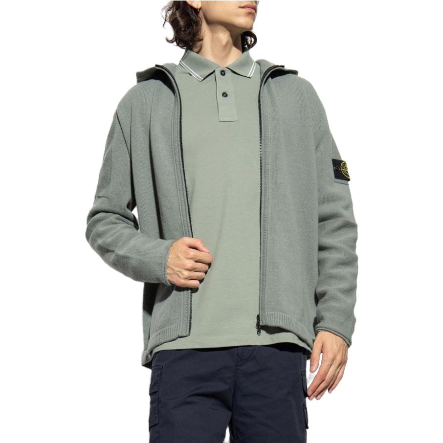 STONE ISLAND Zip Hoody Jacket 'Green' 7915509A3-V0055